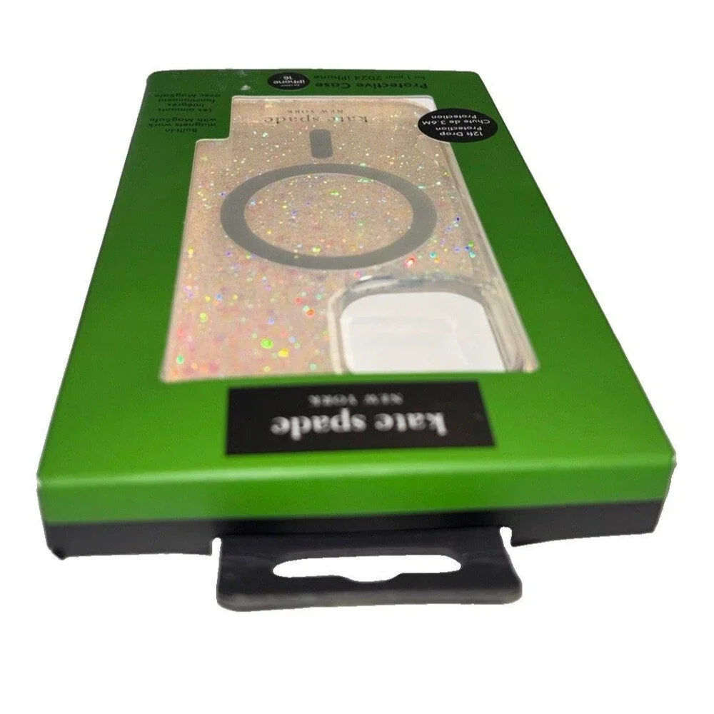 Kate Spade New York Chunky Glitter Hard Protective MagSafe iPhone 16 Case